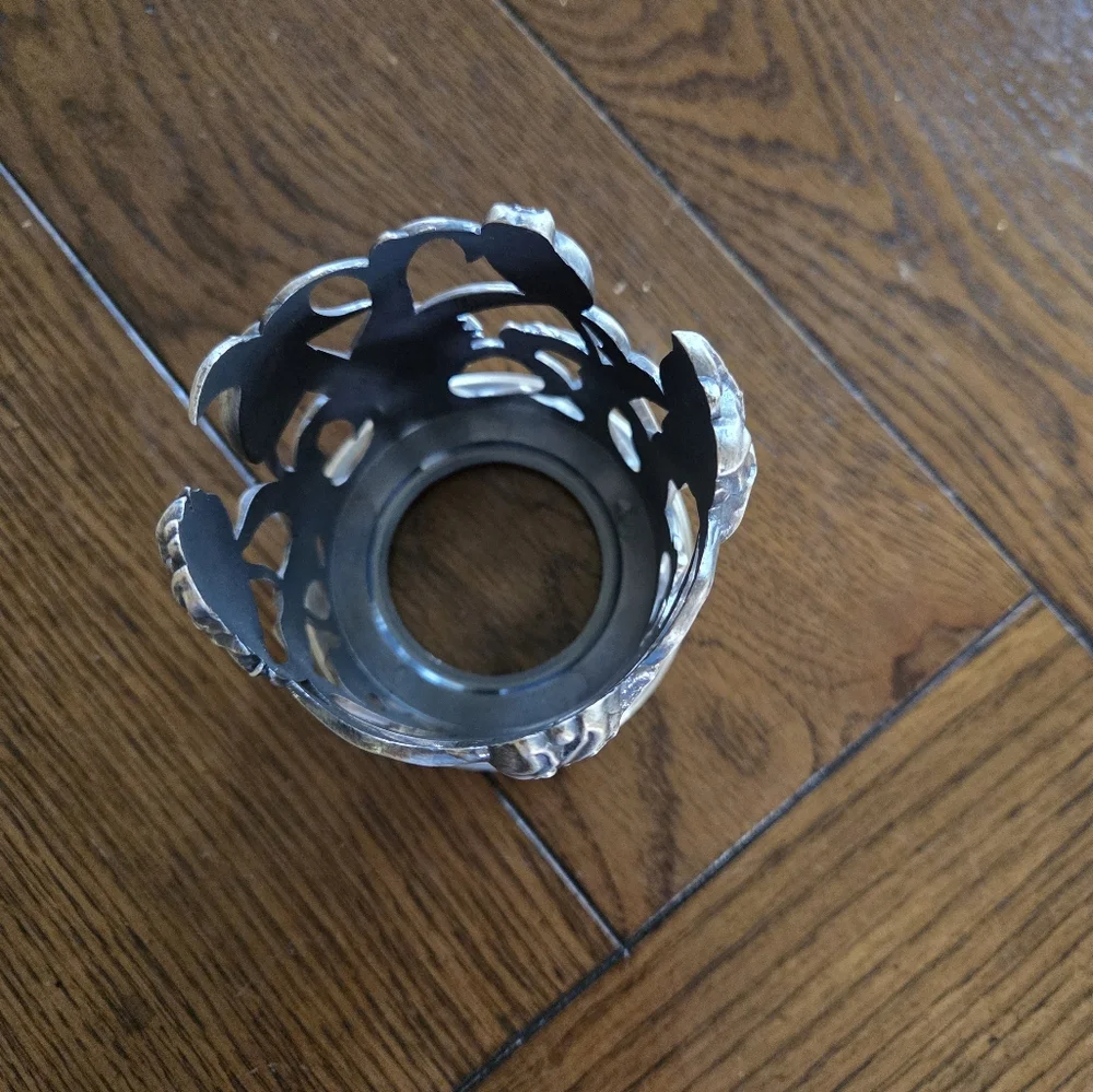 Tulip Candle Holder Matte Silver From Royal Limited